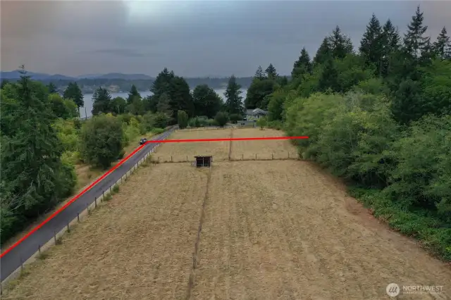 Red line is approximate boundary line