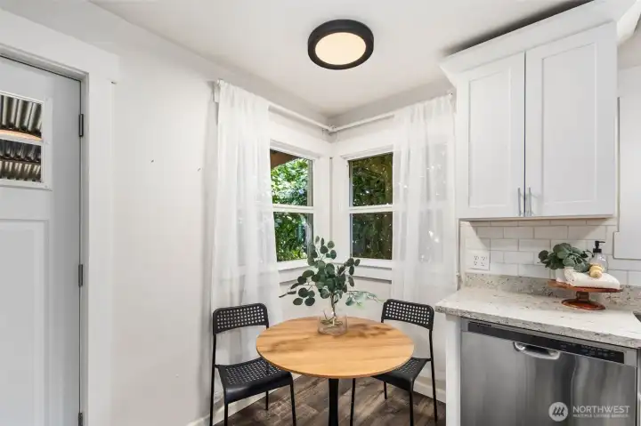 From morning coffee at the corner nook to dinner prep on generous counter space, this kitchen is designed for both function and charm.