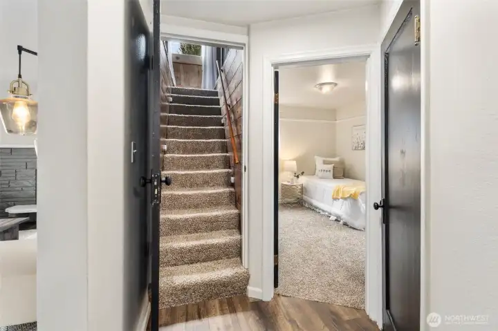 A smart main floor layout connects bedrooms, bath, and living spaces with ease.