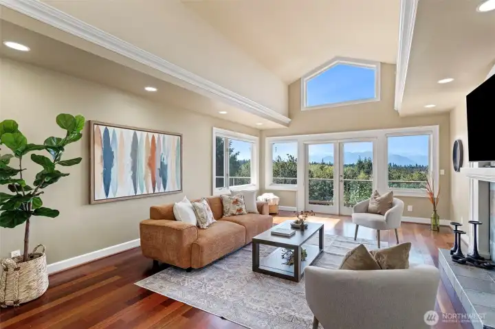 The home is flooded with natural light.