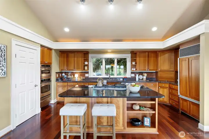 Unique among homes, the kitchen features its own dedicated hot water heater for convenience.