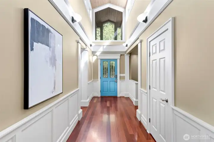 Brazilian Cherry Hardwood Floors throughout the main level.