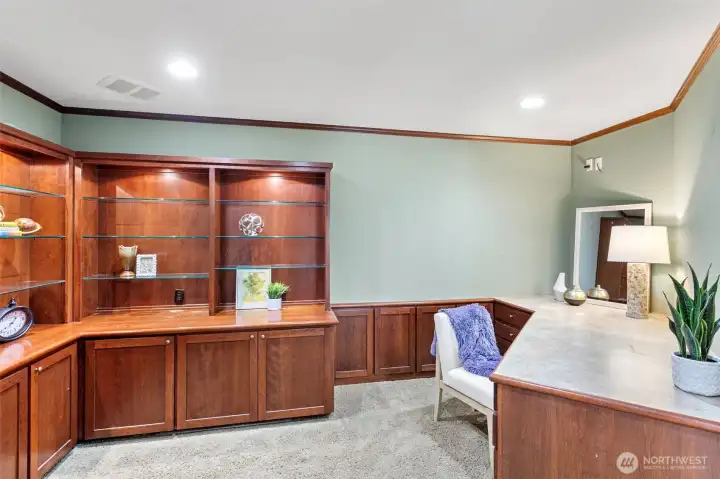 Beautiful Office with Built Ins.