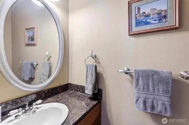 Carriage House includes a half bath.