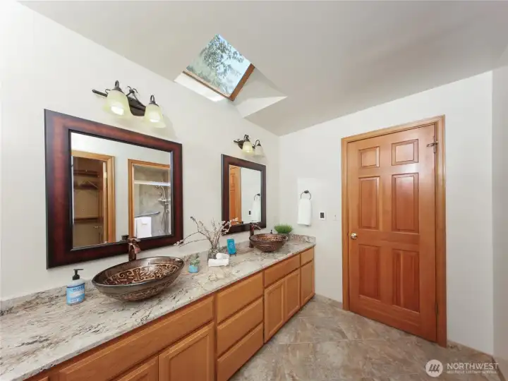 Upgraded Master Bath w/ Heated Floors..Skylight too!