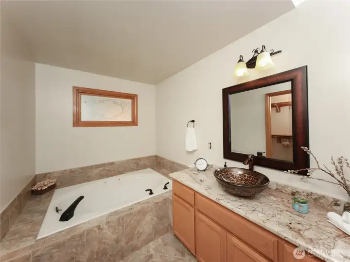 Soaking tub and Vessel Sinks