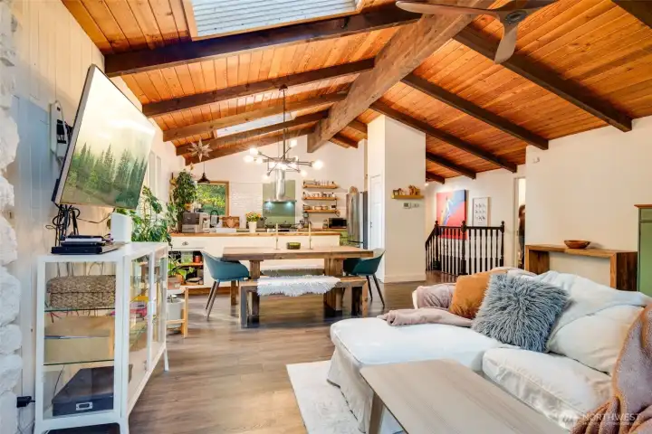 This space if fantastic for entertaining and relaxing.