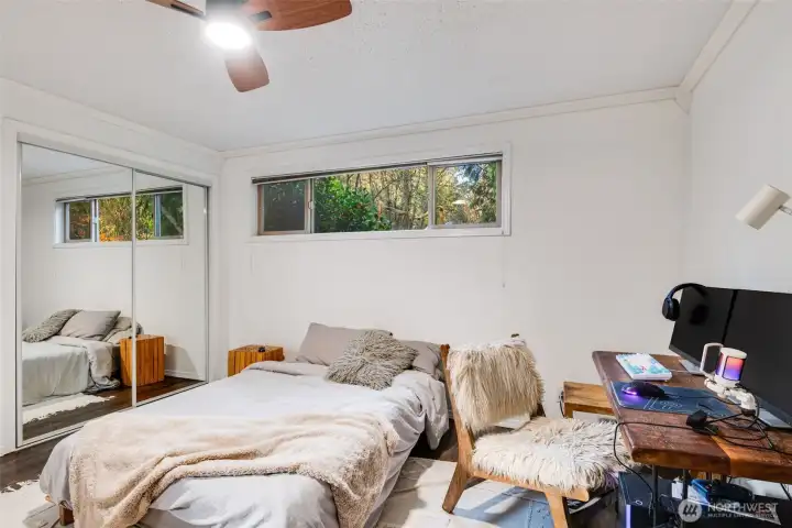 First upstairs bedroom with ample closet space.
