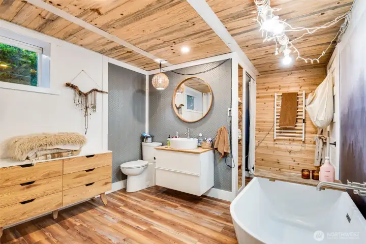 Ensuite off of second primary bedroom on lower level