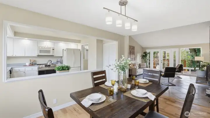 Open dining area with seamless flow to the kitchen and living spaces