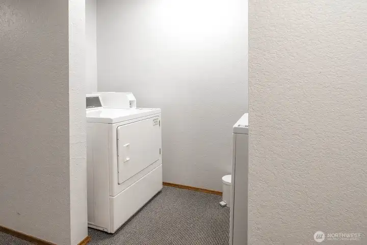 Laundry is literally right outside the door to the unit.  Easy to use with the app