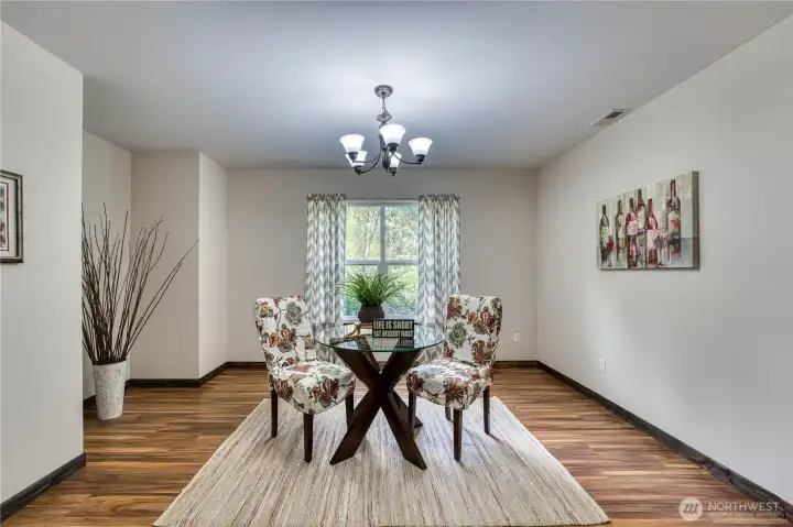 Plenty of room here for a large dining table to host a big get together.