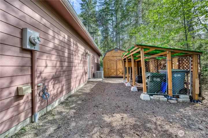 Extra stuff you need to store?  Giant shed stays with the home.  Also home has a heat pump with AC.