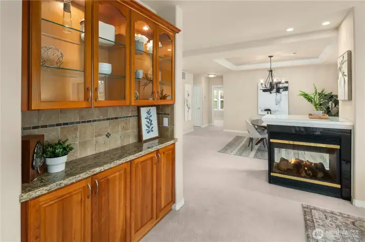 Wonderful built in for extra storage.