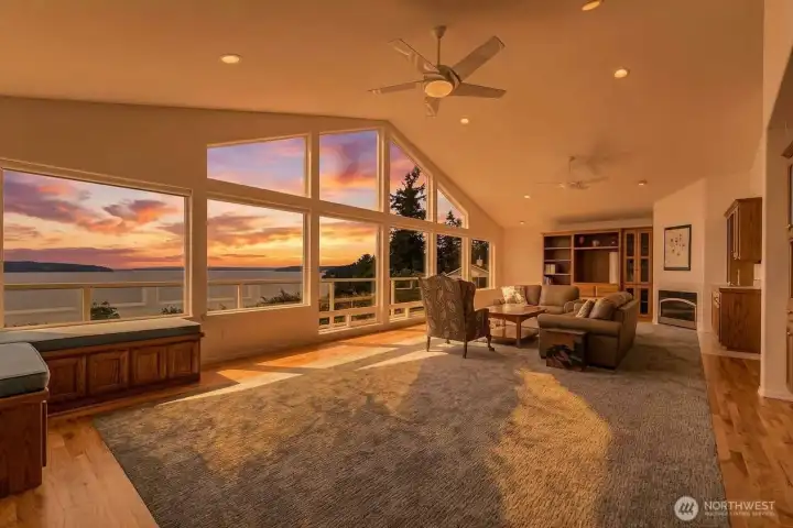 Enjoy the famous Camano Island sunsets from the comfort of your own home.