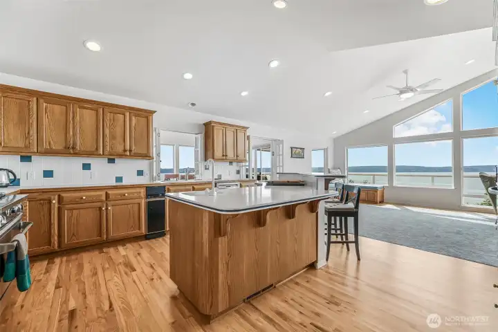 Prepare meals in the spacious kitchen with top-end appliances.