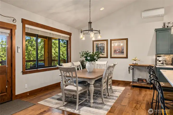 Spacious dining area just off the kitchen.