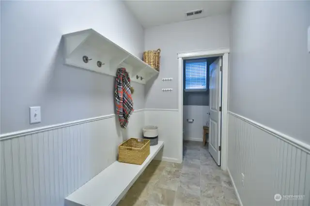 Mudroom from Garage Entry