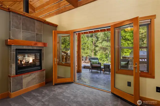 French Doors to Flagstone Deck