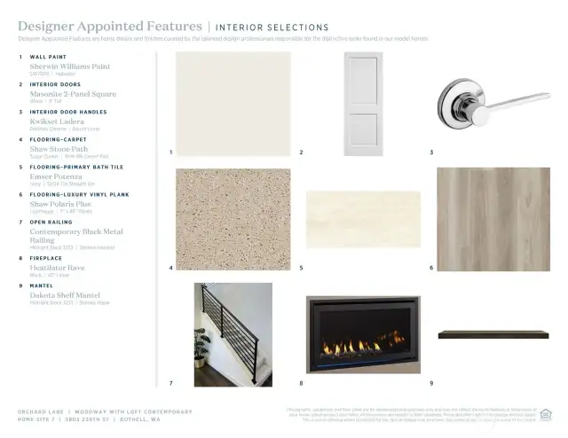Designer Appointed Features included in Homesite 7