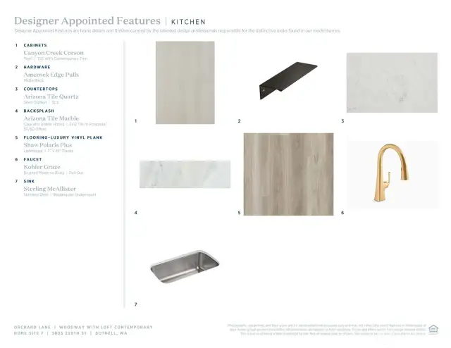 Designer Appointed Features included in Homesite 7