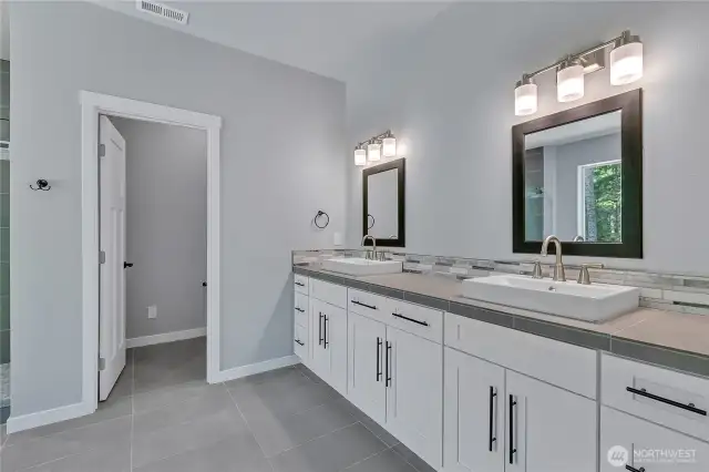 Double Vanities and Lots of storage.