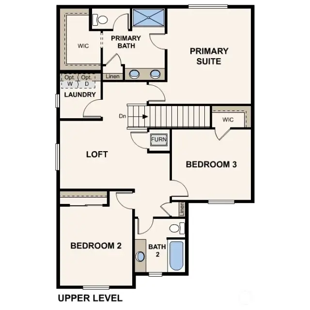 Marketing rendering of floor plan - may vary per location.