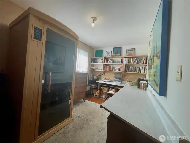 Main level bedroom.  Currently being used as an office.