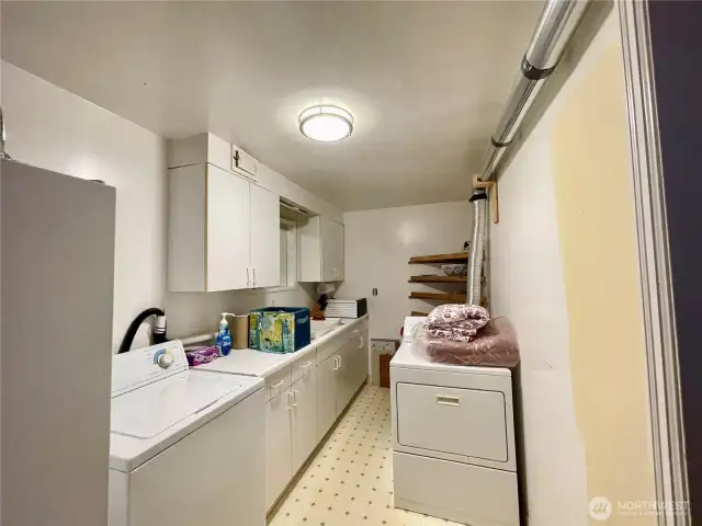 The laundry room could also function as a second kitchen.