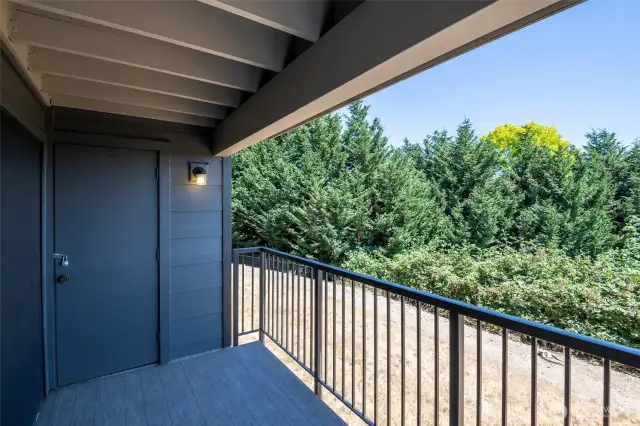 Additional storage on the porch