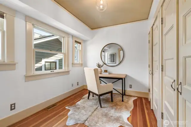 Closet off the primary is an incredible flex space. Use as an office, workout space, or for more storage for clothes