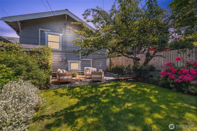One of the owners favorite parts of the home is enjoying the peacefulness of the backyard