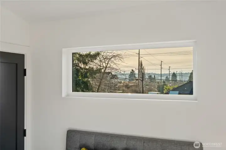 Mountain views on clear days!