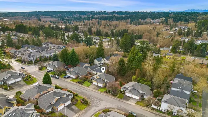 Aerial view facing Southwest.