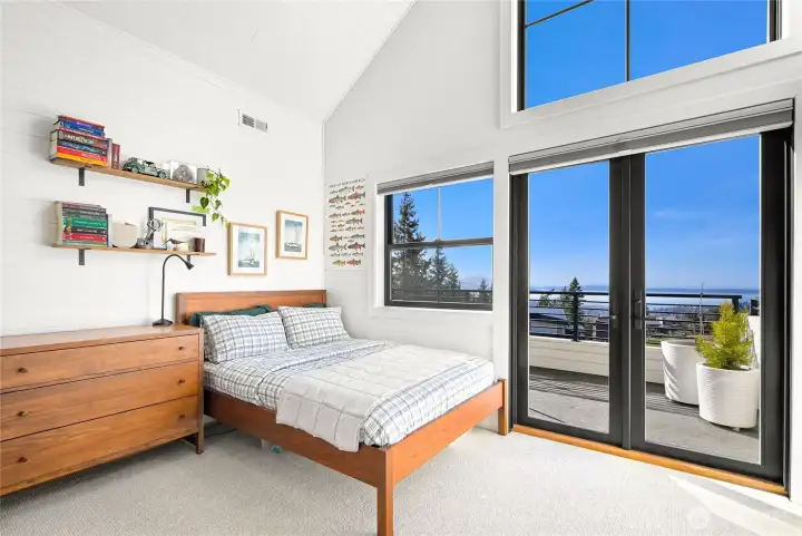 Each of the 3 bedrooms upstairs has an incredible view.