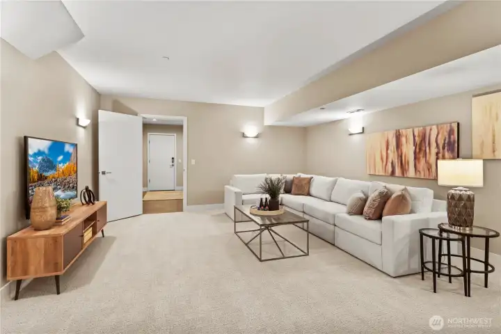 Great place for movie nights, game days or relaxing with friends and family.