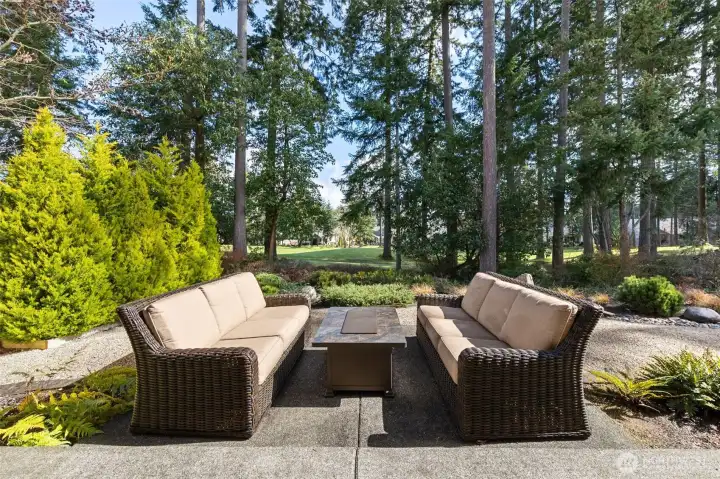 Picturesque backdrop and this outdoor furniture set is for sale for $2500, purchased new for $9k and includes covers.