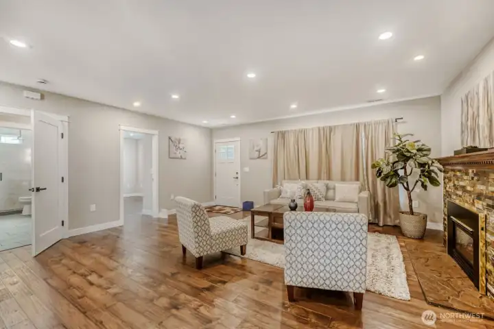 2nd bedroom and bathroom in main floor connected with living area!