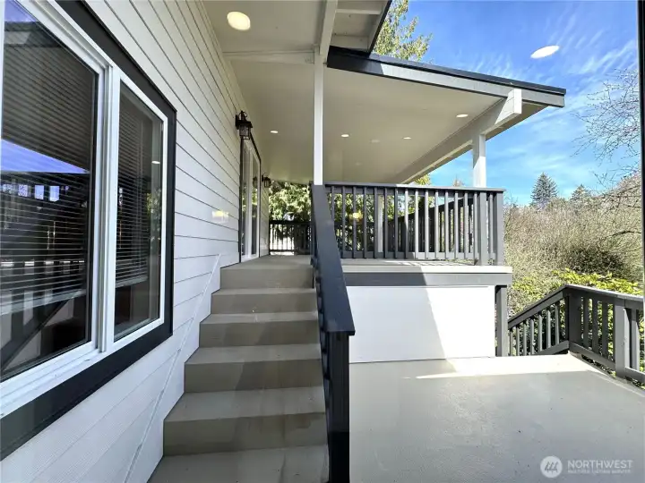 Balcony looks out from your main floor kitchen