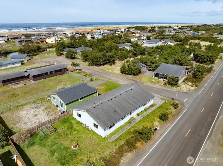 Aerial View of Neighborhood, Ocean