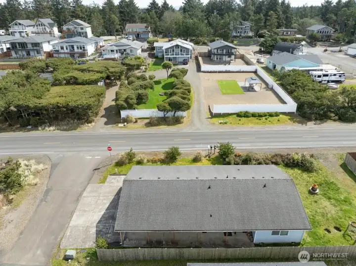 Aerial View of Neighborhood, Facing East.