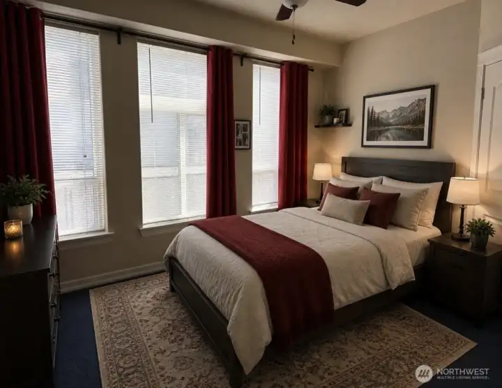 AI generated downstairs bedroom