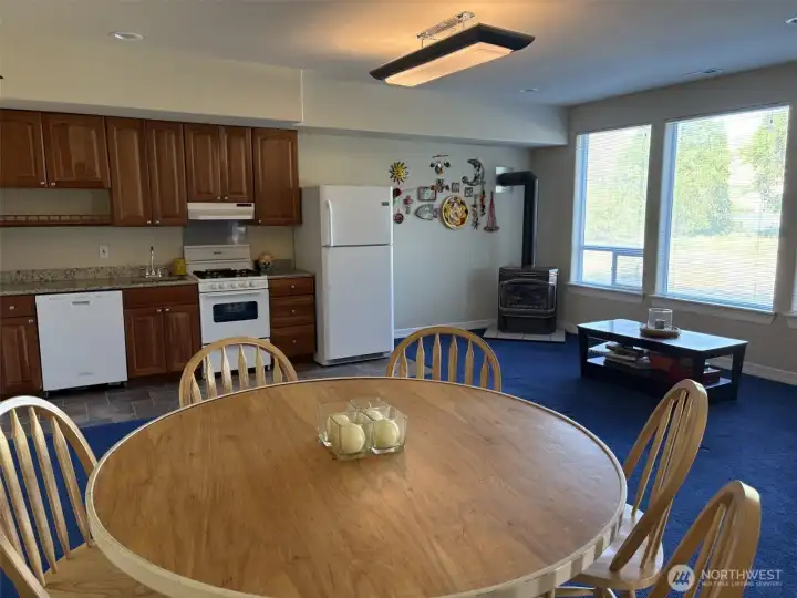 Downstairs kitchen and living room