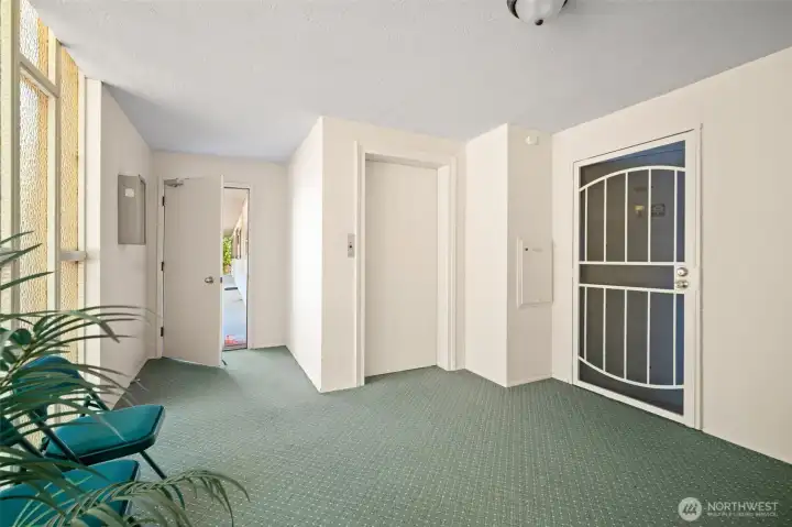 Elevator shown here.