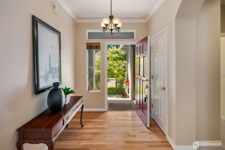 Spacious, inviting entry.