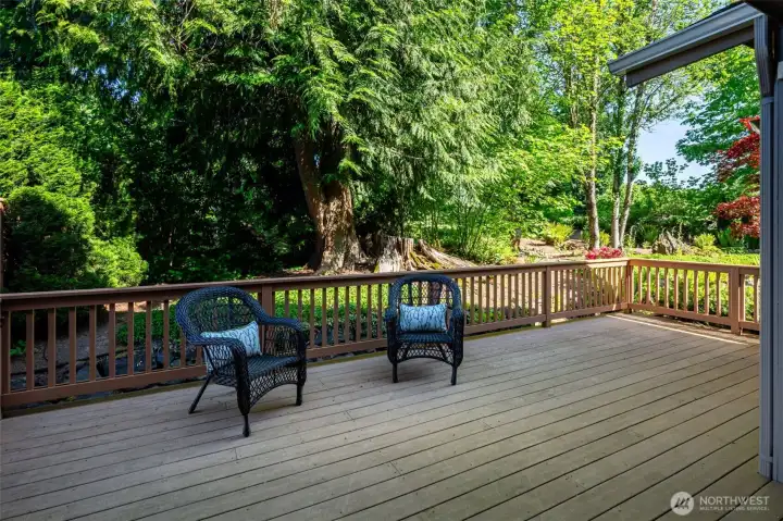 Expansive deck...looks out to the golf course.