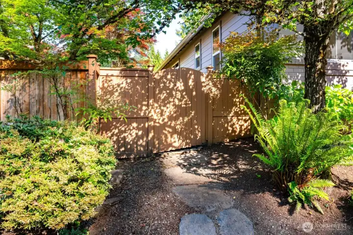 Gate to the backyard.