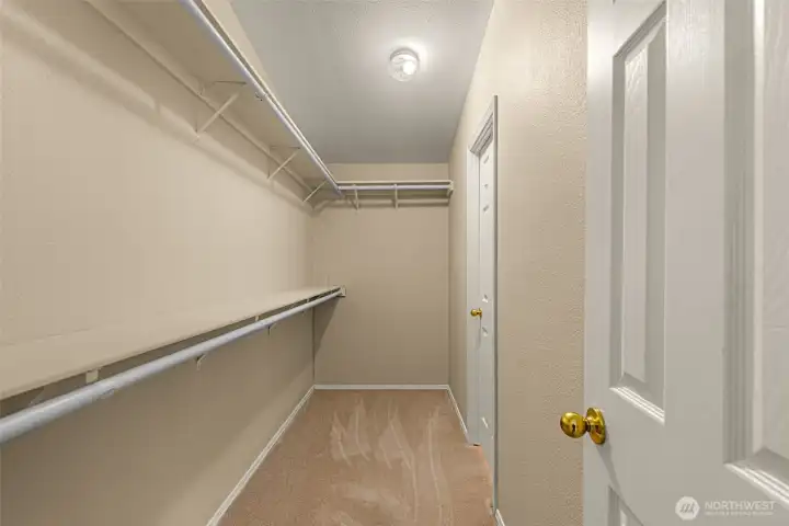 Primary room walk-in closet