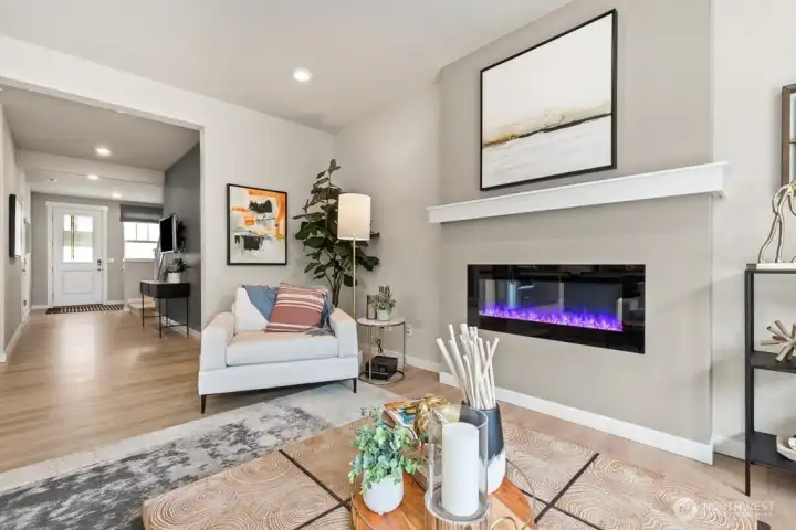 Photo rendering is representational and may be virtually staged. Actual home is under construction and finishes, elevation, and paint colors may vary. See site agent for details.