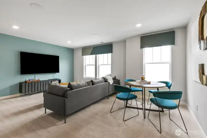 Bonus room. Photo rendering is representational and may be virtually staged. Actual home is under construction and finishes, elevation, and paint colors may vary. See site agent for details.
